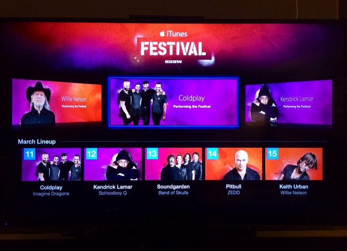 iTunes Festival channel shows up on Apple TV ahead of SXSW concerts